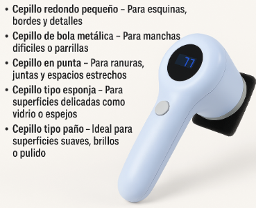 Cepillo Eléctrico de Limpieza 5 en 1 | Limpieza potente, portatil y en minutos