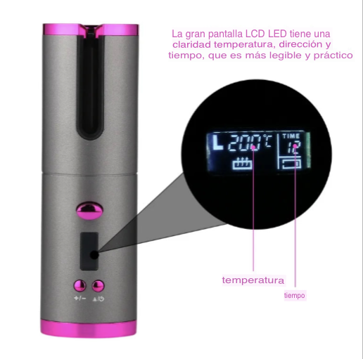 ONDULADOR RIZADOR AUTOMATICO, INALAMBRICO Y RECARGABLE