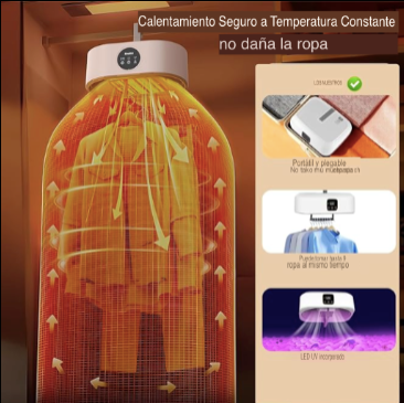 Secador de Ropa Portátil | Tu Ropa Seca y Lista en Cualquier Clima