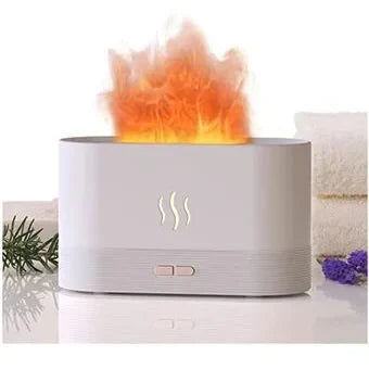 Humidificador Chimenea de Aromaterapia + Luz Nocturna Estilo Llama