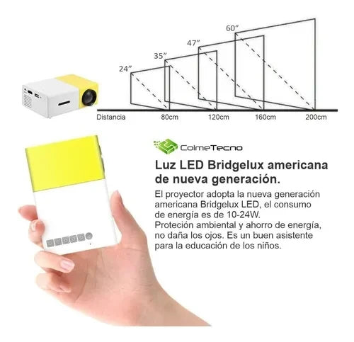 PROYECTOR PORTATIL LED - AMARILLO